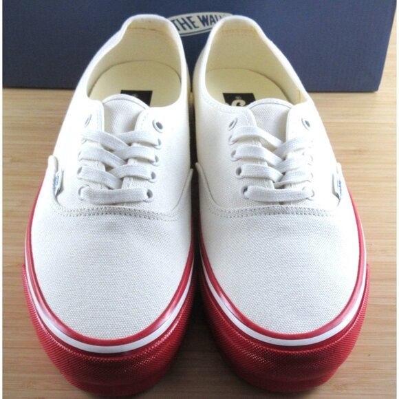 Vans Men's Lx Authentic 44 Duck Canvas White Red Skate shoes Sizes NIB - Picture 3 of 7